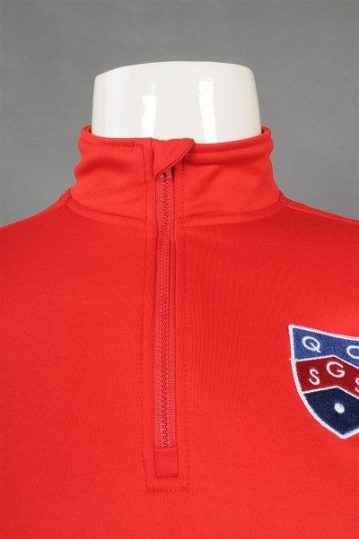 W210 Order zipper long sleeve sweatshirt online order sweatshirt half zipper belly pocket style sweatshirt manufacturer detail view-4